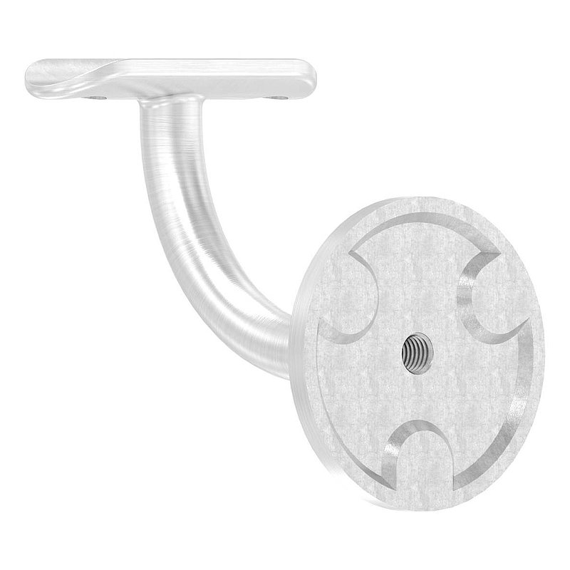 Handlaufhalter mit Handlaufanschlussplatte 33,7mm, (Ronde und Bügel verschweißt),V2A
