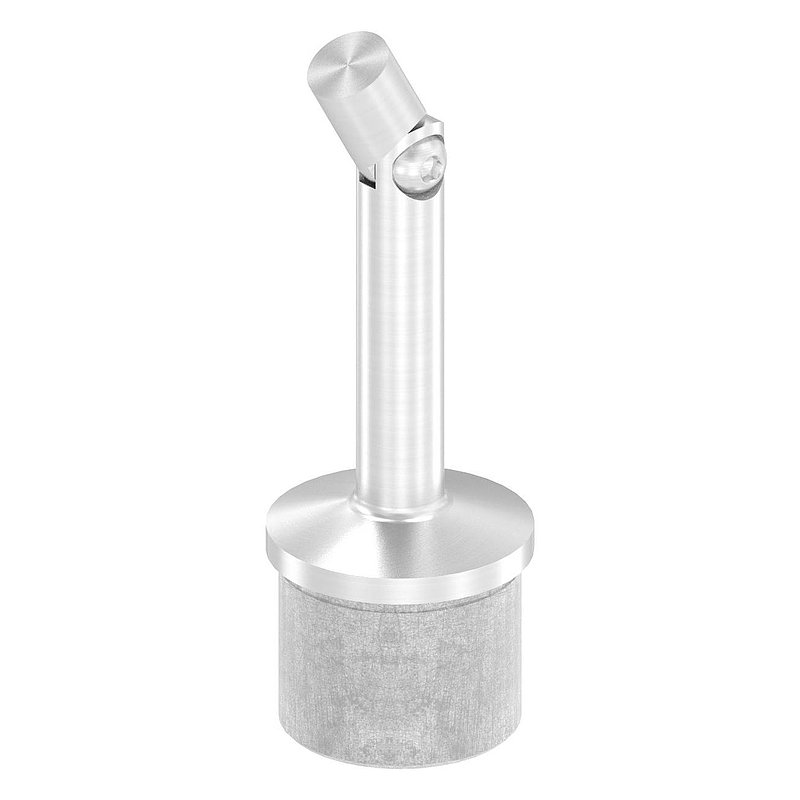 Bouchon pour extrémité de tube avec tige articulée pour tube 42,4x2,0mm, V2A