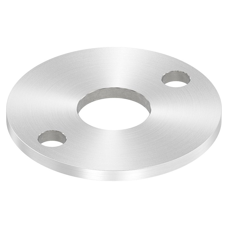 Anchor plate Ø 100x6mm, with round grinding, AISI304