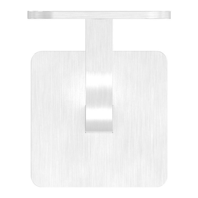 Handrail bracket with flat handrail connection plate (round plate and bracket welded), AISI304