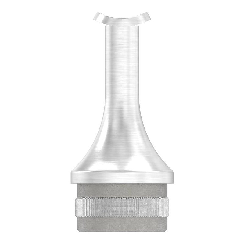 Tube end plug for tube 42.4x2.0mm, handrail connection plate: 42.4mm, AISI304