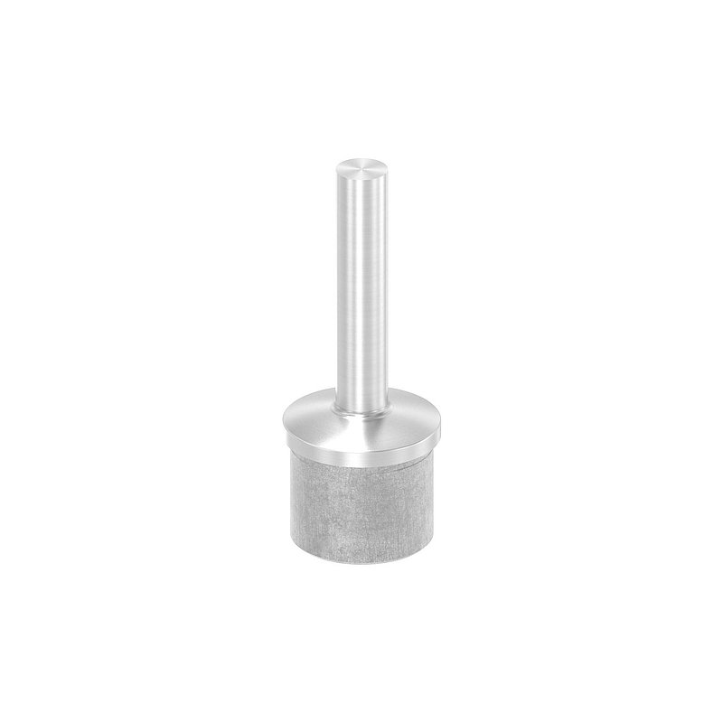 Bouchon pour extrémité de tube avec tige pour tube 42,4x2,0mm, V4A