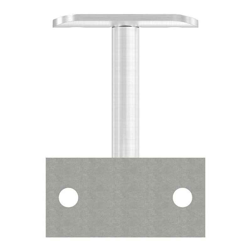 Handlaufhalter mit Handlaufanschlussplatte 42,4mm (Ronde und Bügel verschweißt), V2A