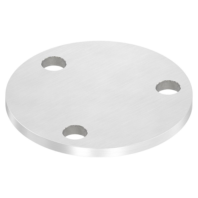 Anchor plate Ø 100x6mm, with longitudinal grinding, AISI304