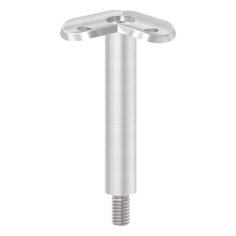 Stift Ø 14mm mit 90° Handlaufanschlussplatte für Rohr 42,4mm, V2A