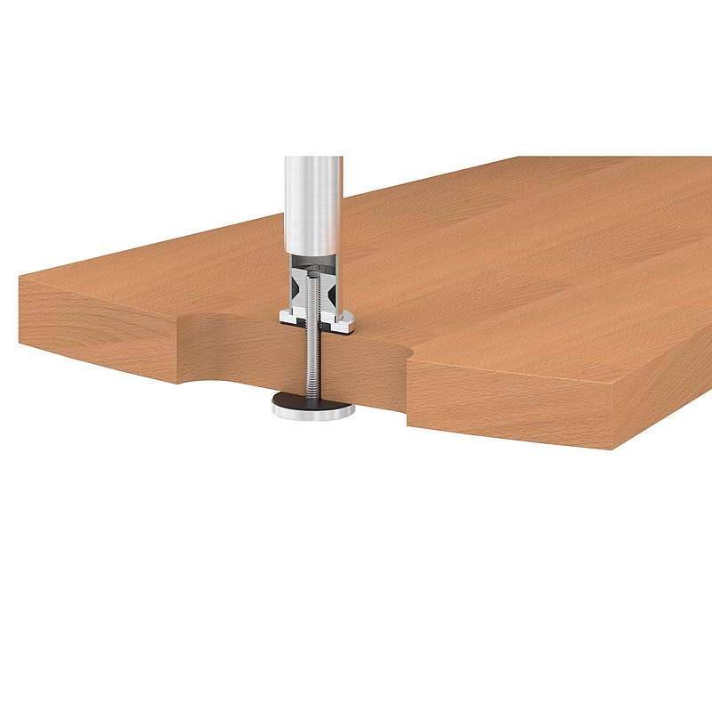 Einschweißgewinde mit M12 Gewinde für Rohr 42,4 x 2,0mm, V2A