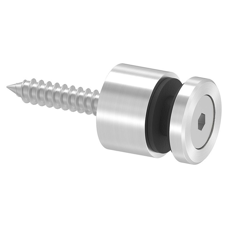 Point de fixation 16mm, jonction: droite, V2A