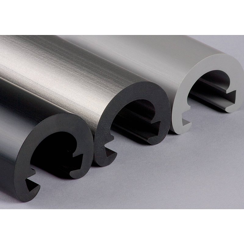 Kunststoffhandlauf Ø 55mm für 40x8mm, graualuminium