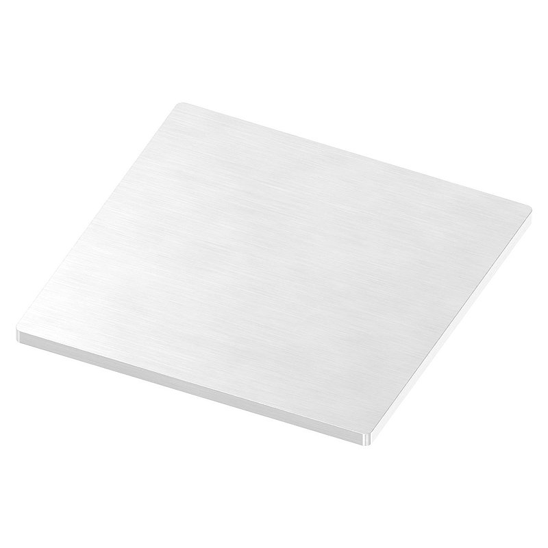 Plaque d'ancrage, 100x100x4mm, avec ponçage longitudinal, V2A