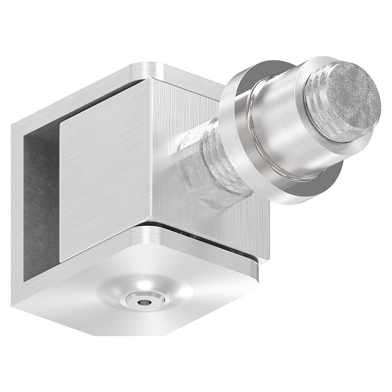 Adjustable hinge with threaded sleeve M16, AISI304