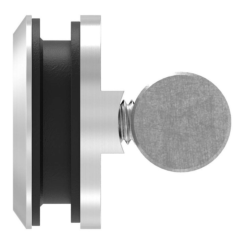 Fixation murale pour rail de guidage dans parois en verre, V2A