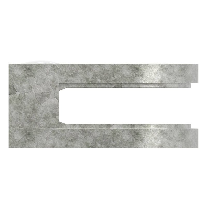 Pince à verre modèle 12, jonction: droite, zinc brut