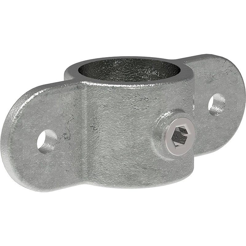 Halter mit 2 Laschen, 180°, für Rohr Ø 33,7mm
