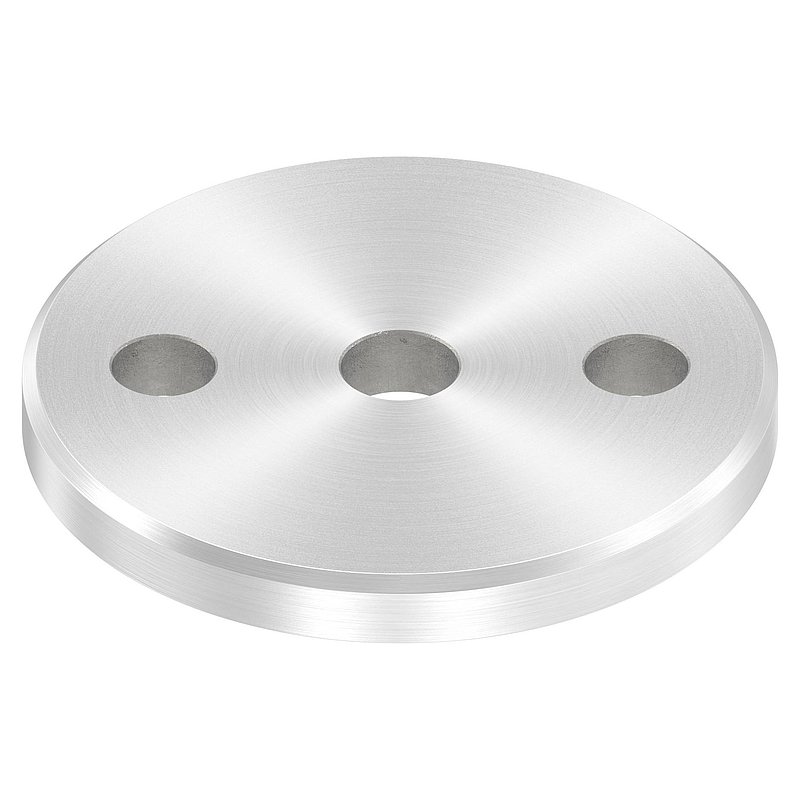 Anchor plate Ø 80x8mm, with bevelled edge and chamfer, AISI304
