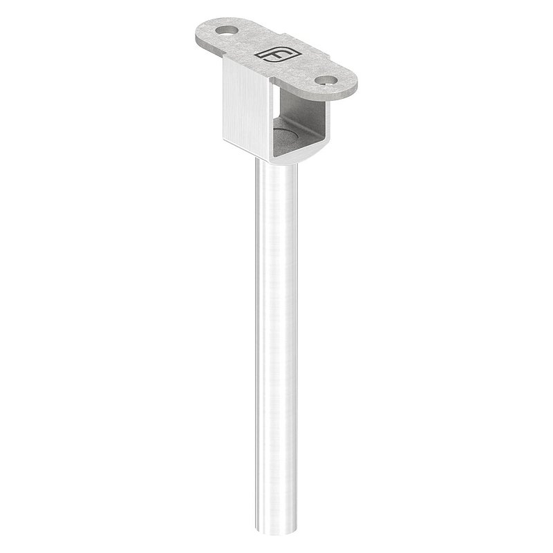 Stift mit Anschlussplatte für LED-Handlauf, voll, V2A