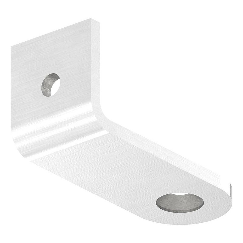 Winkellasche für Stoßgriffe für Rohr 33,7mm, V2A