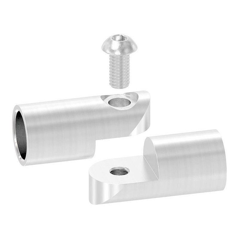 Round bar connector with joint Ø 14mm, AISI304