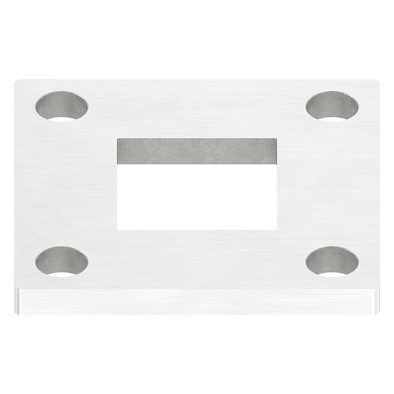 Anchor plate, 92x92x8mm, with longitudinal grinding, AISI304