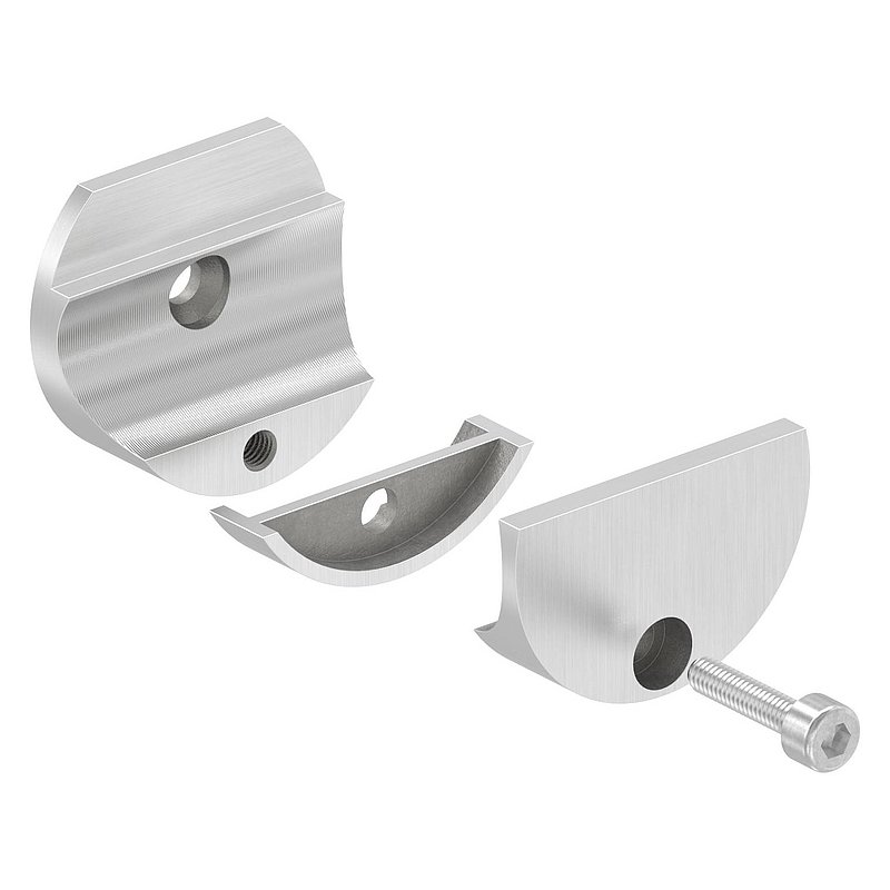 Wandhalter zum Klemmen für Laufschiene, V2A