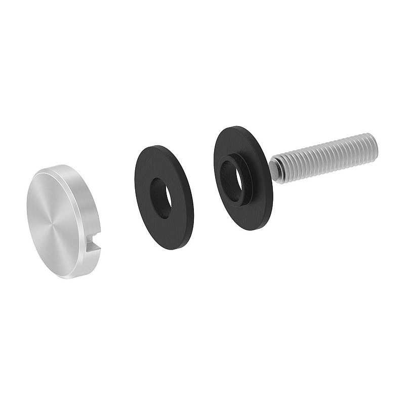 Glaspunkthalter Ø 30mm, passend zu  Brenk-Halter, V4A