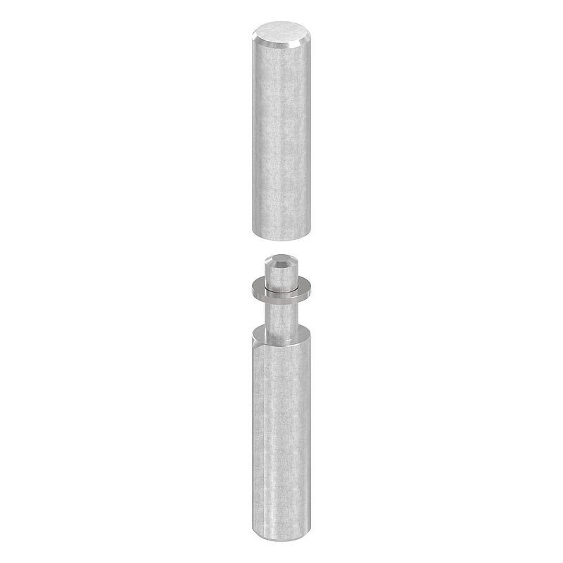 Anschweißband, L: 120mm, mit festem Stift, V2A