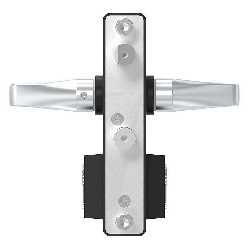 grille gate lock GTS 2 for tube thickness 40-60mm, housing RAL 9005 black