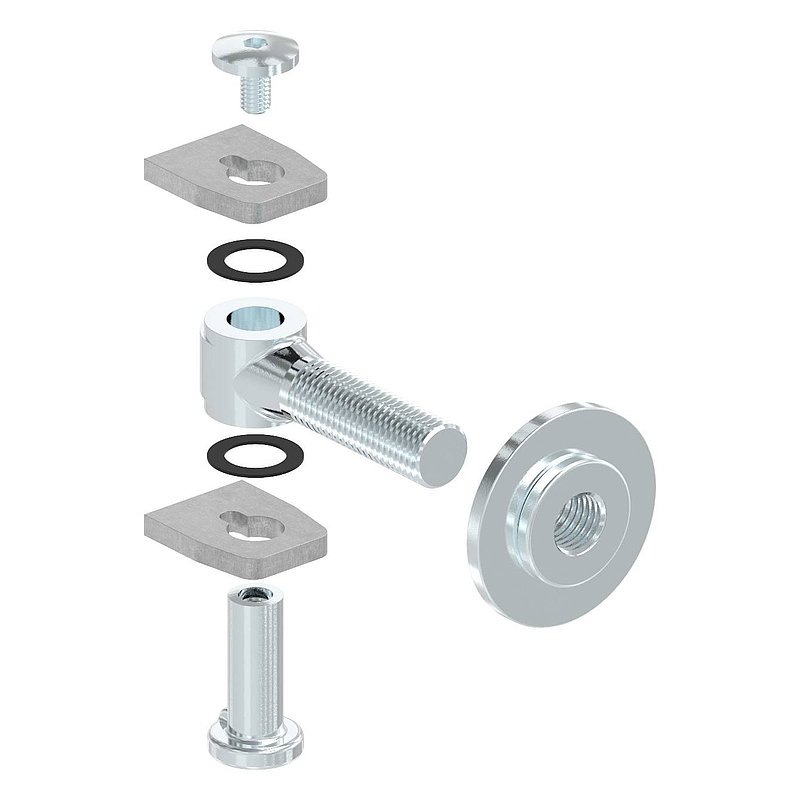 Gate hinge M18, galvanised