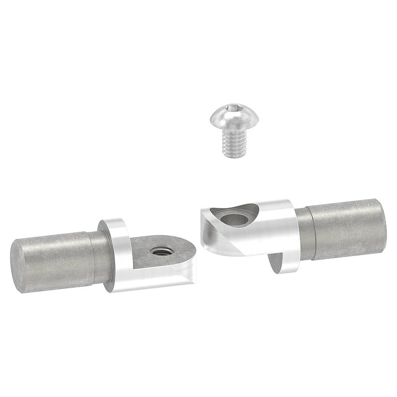 Rohrverbinder mit Gelenk für Rohr 12,0x1,5mm, V2A