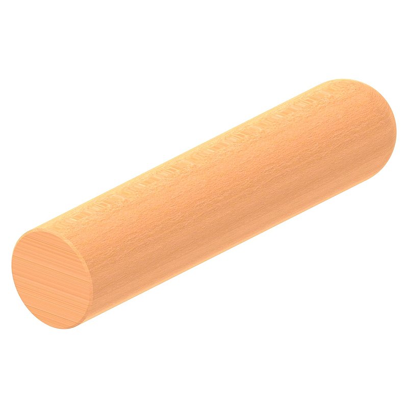 main courante en bois hêtre étuvé Ø 42mm, longueur 200mm, laquée