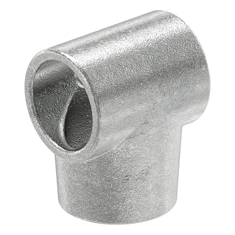 T-Stück kurz, schräg, variabel, für Rohr Ø 42,4mm