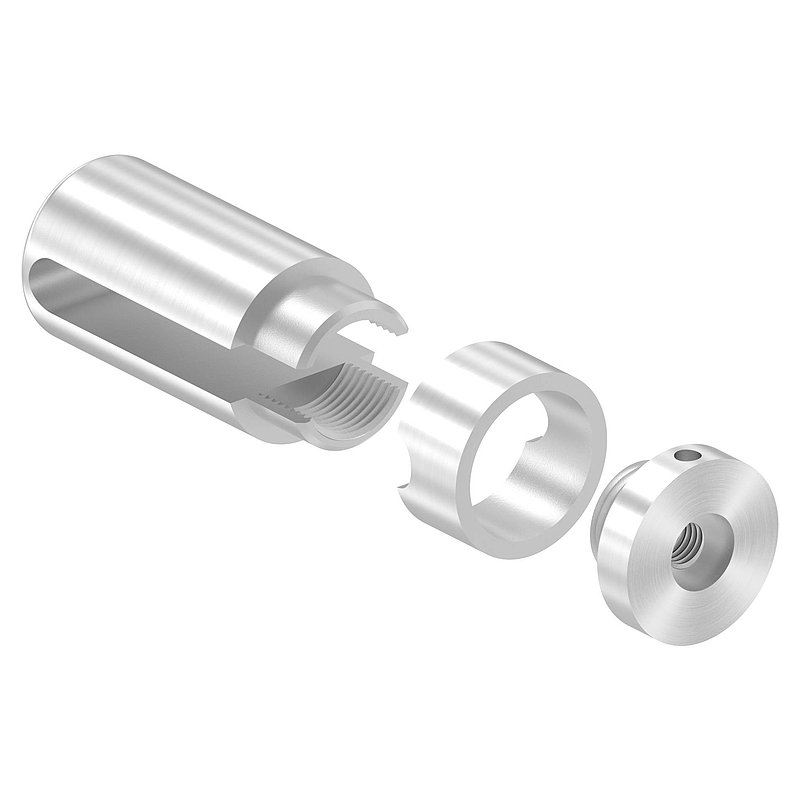 Brenk base holder for flat bars 50x8mm, ALU