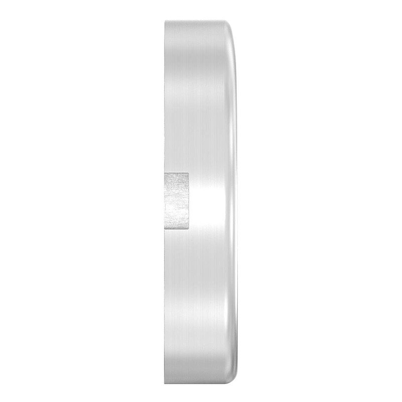 Pair of key escutcheons, for profile cylinder, AISI304