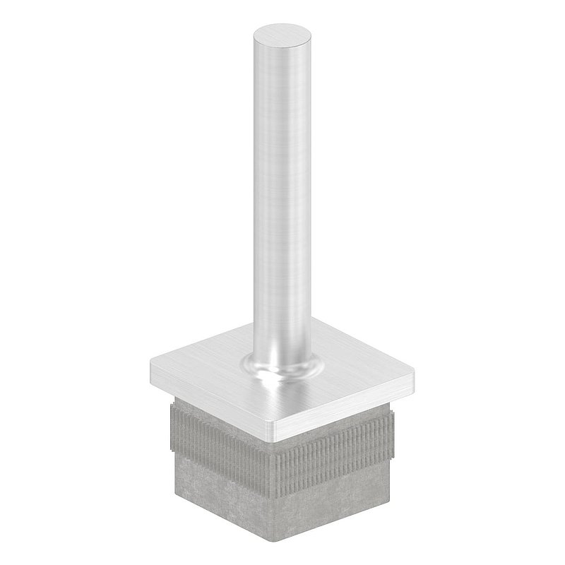 Stopfen mit Stift für Rohr 40 x 40 x 3,0mm, Höhe 80mm