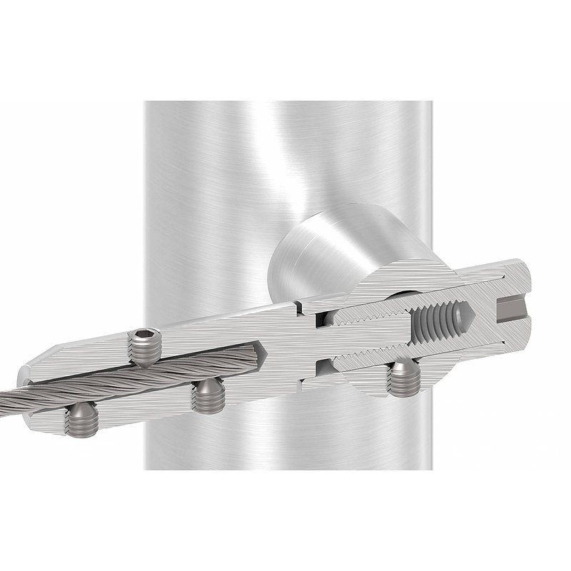Cable holder for 5mm rope, AISI304