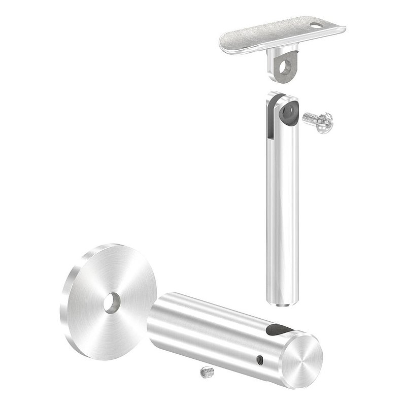 Handlaufhalter mit Gelenk, Handlaufanschlussplatte 42,4mm, V2A