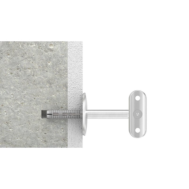 Handlaufhalter, Drehfix-System, V2A