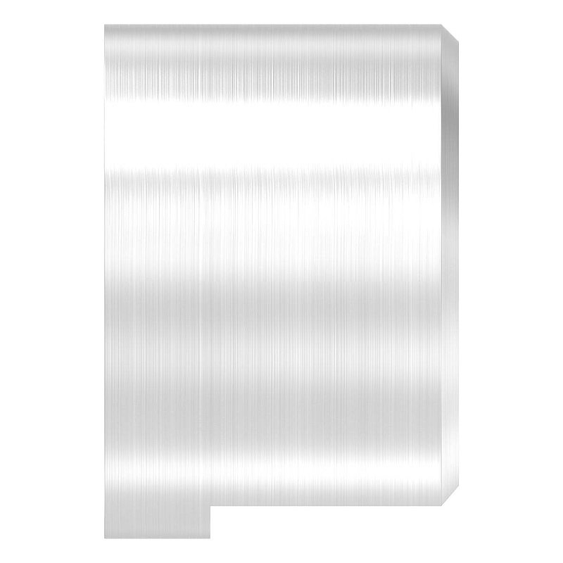 Embase murale pour tube à fond de gorge Ø 48,3mm, droite, V4A