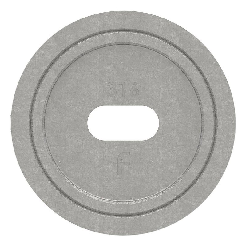 Embase murale pour tube à fond de gorge Ø 42,4mm, droite, V4A
