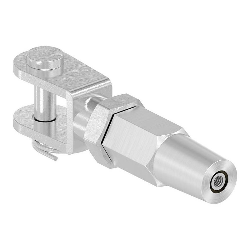 Châpe à monter soi-même par un système de serrage pour câble Ø 3mm, V4A