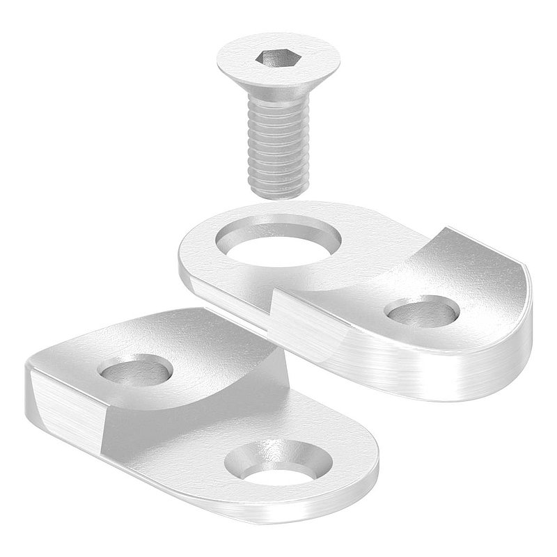 Plaque de raccordement de mains courantes réglable, 42,4mm, V4A