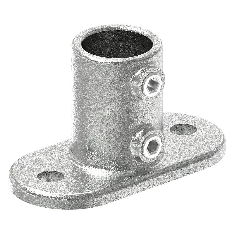 Wall bracket with 2 holes, for pipe Ø 33.7mm_x005F