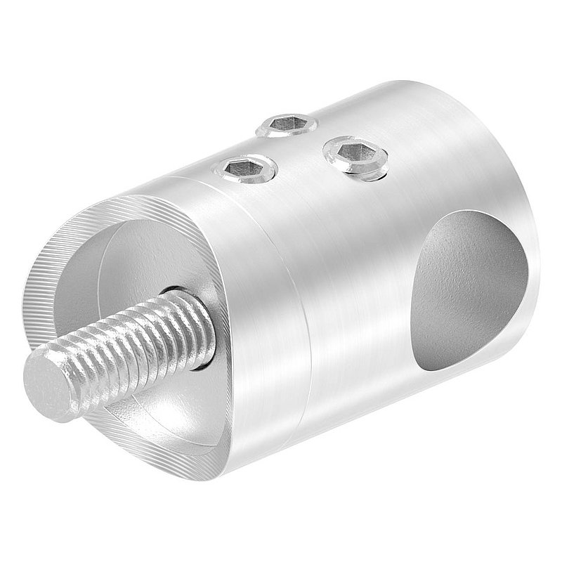 Querstabhalter zum Stoßen, für 33,7mm Rohr, 12,2mm Bohrung, V2A