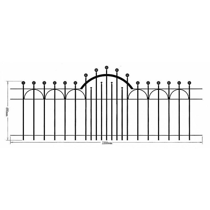 Fence panel, 690x2200mm