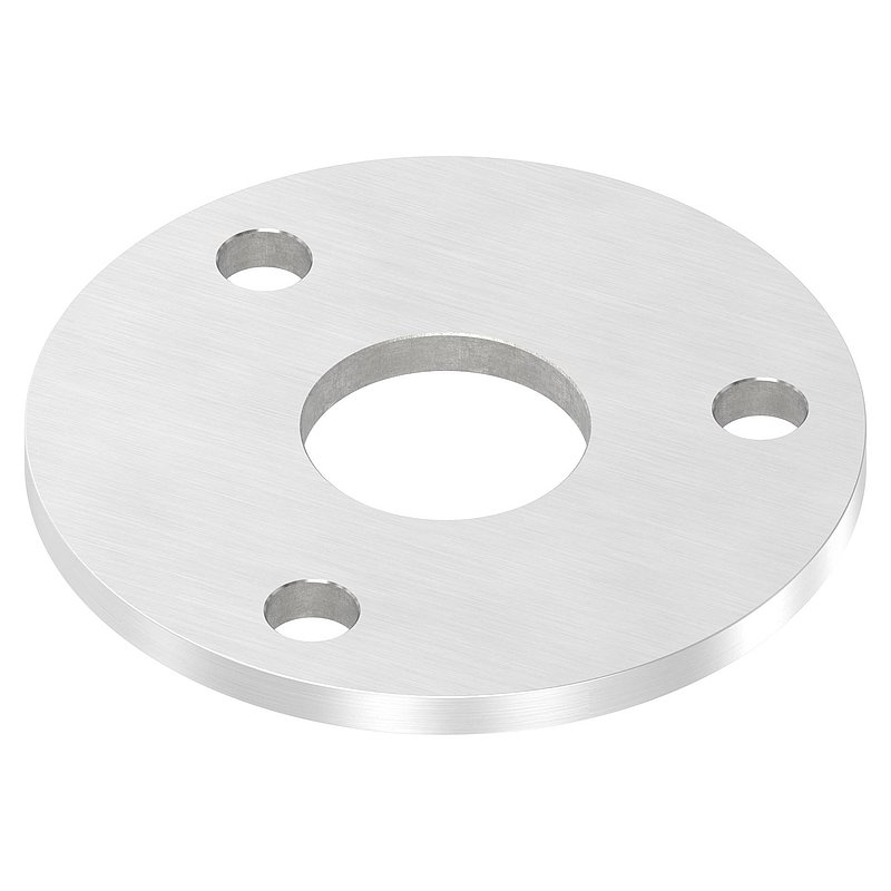 Ankerplatte Ø 100x6mm, mit Längsschliff, V2A