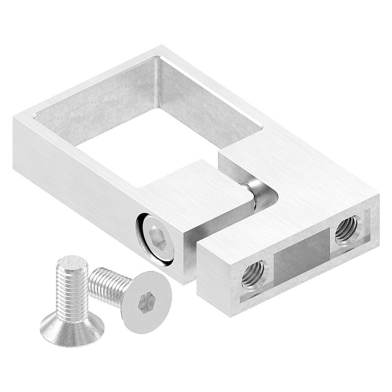 Spannring für Rohr 40x40mm, V2A