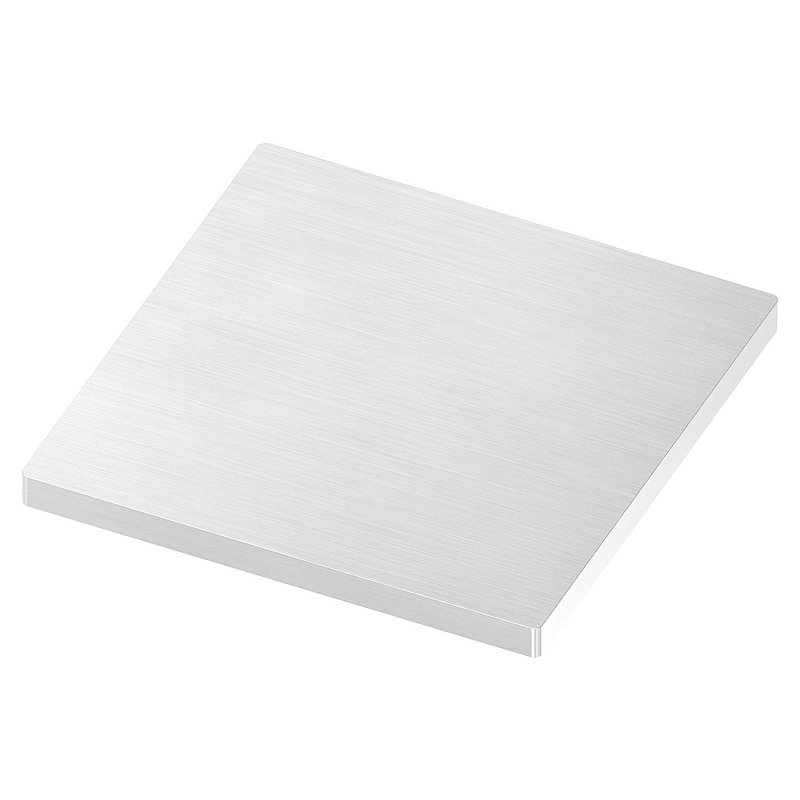 Plaque d'ancrage, 120x120x8mm, avec ponçage longitudinal, V2A