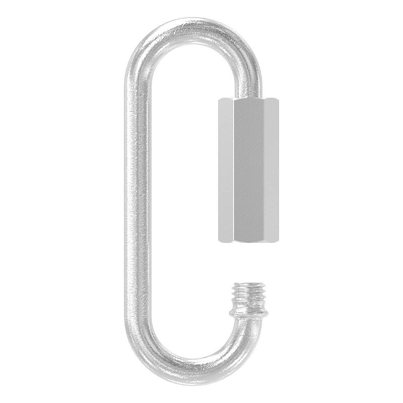 Maillon rapide long, 4mm, V4A