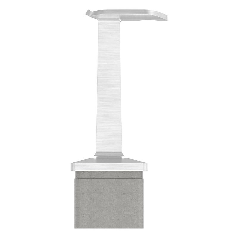 Bouchon d'extrémité, plaque de raccordement de mains courante 90° , pour tube 40x40x2mm, V2A