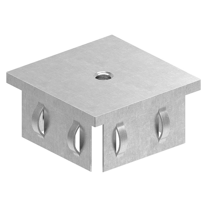 Stahleinschlagkappe, für Quadratrohr 60x60mm