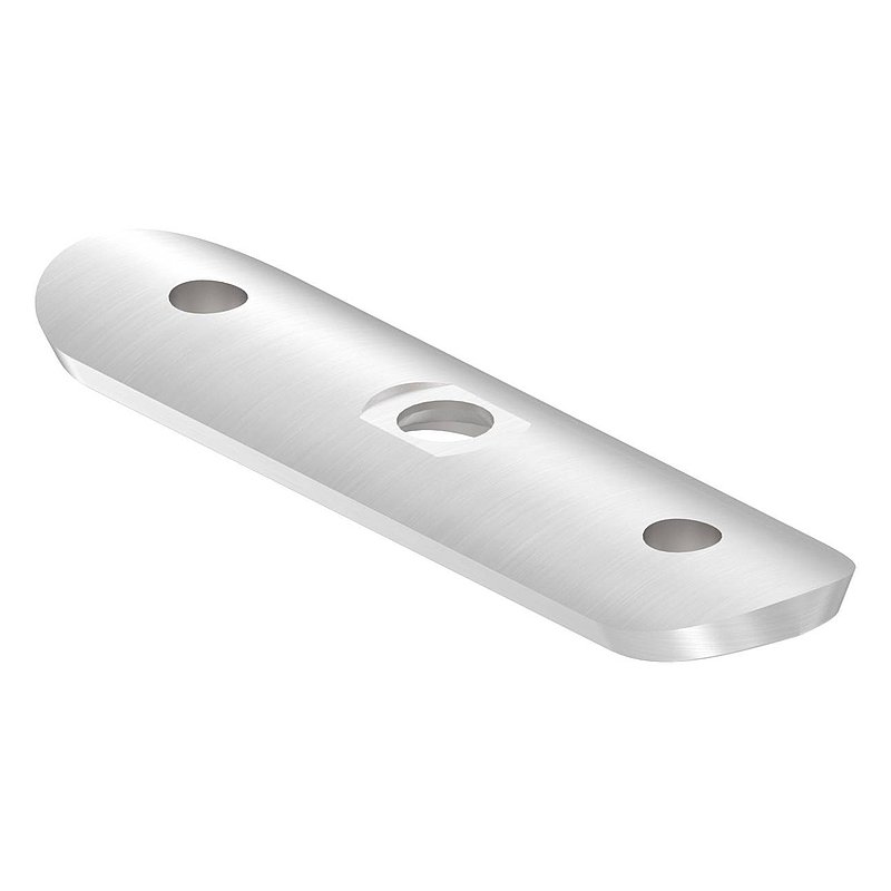 Plaque de raccordement de mains courantes version longue, 42,4mm, V2A